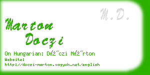 marton doczi business card